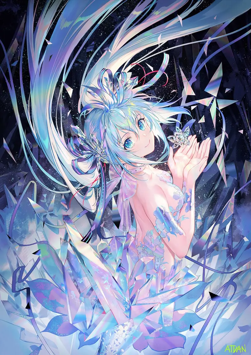 初音未来,插画,画师,像素,转载,P站,图集,高画质