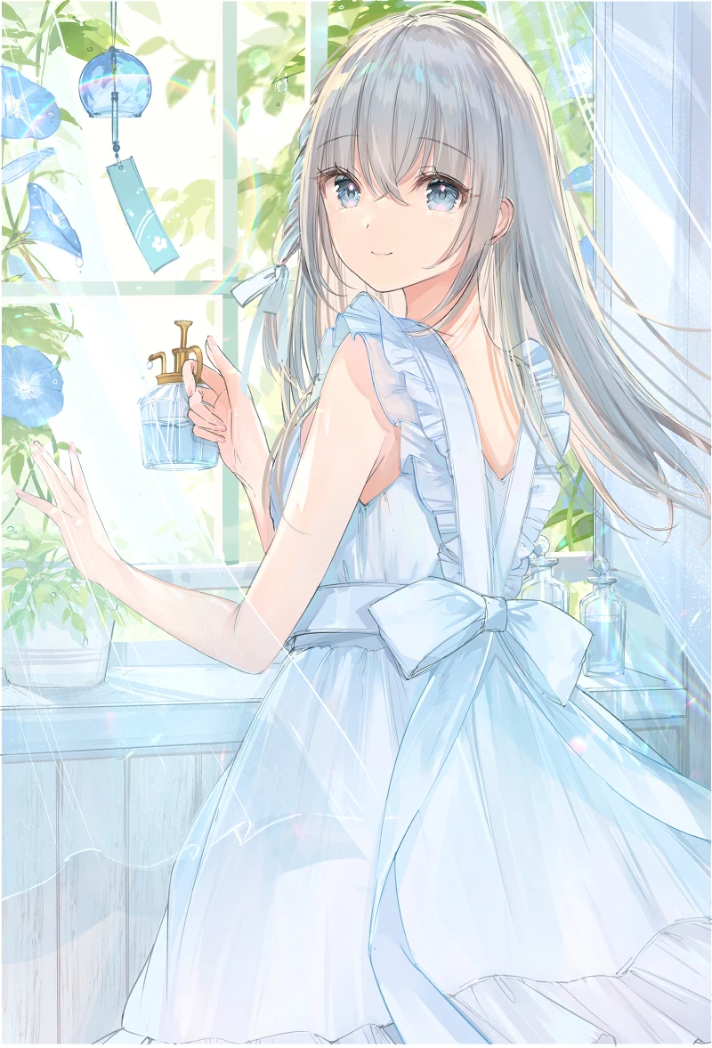 二次元,绘画,壁纸,pixiv,白发,美少女