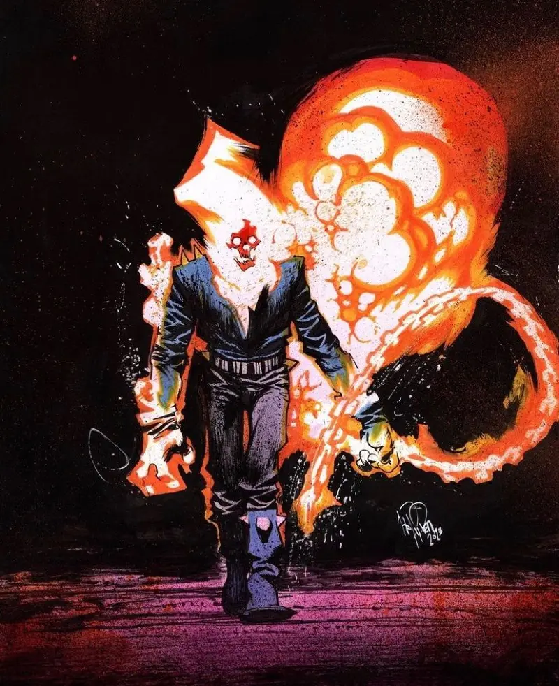 漫威,漫威漫画,Marvel,超级英雄,恶灵骑士,复仇之灵,午夜之子,动漫壁纸,动漫美图,美图,壁纸,绘画,插画,推特,画师推荐