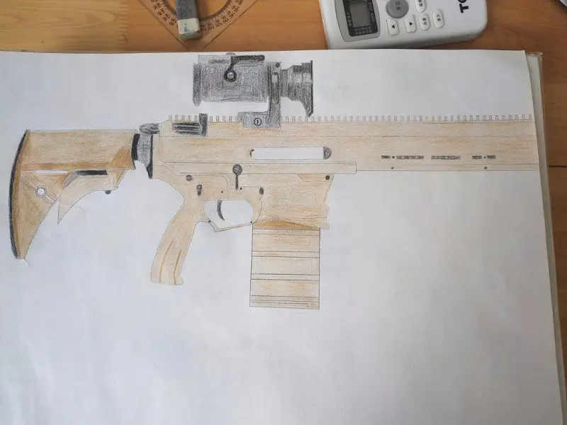 枪支绘画