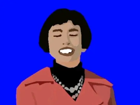 信仰の喜びを語る久本雅美さん (シナノフリー素材)