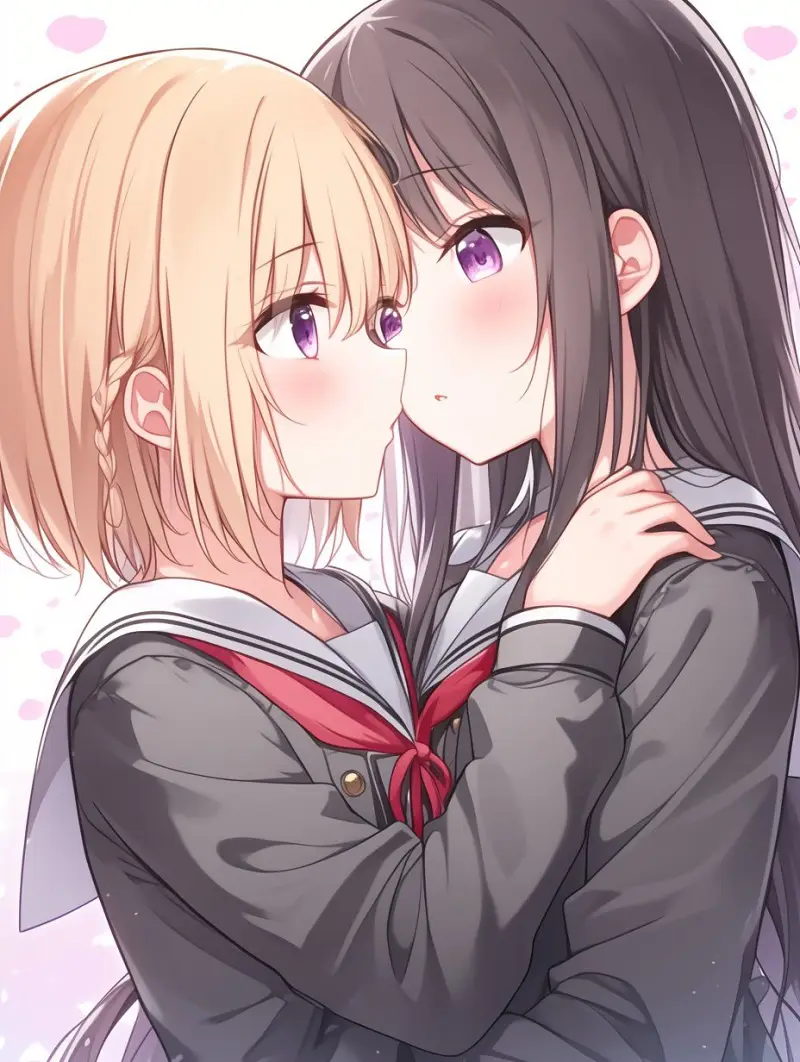 M站美图,插画,百合