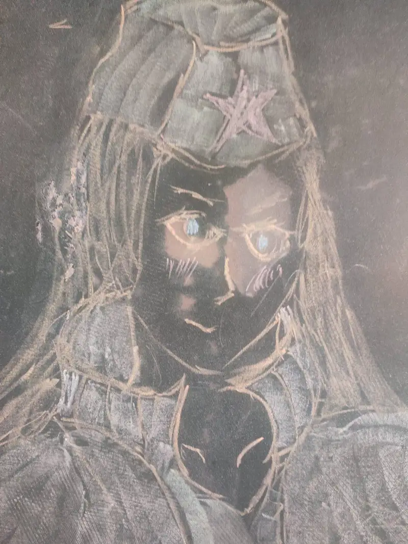 中午在隔壁的废弃教室画的