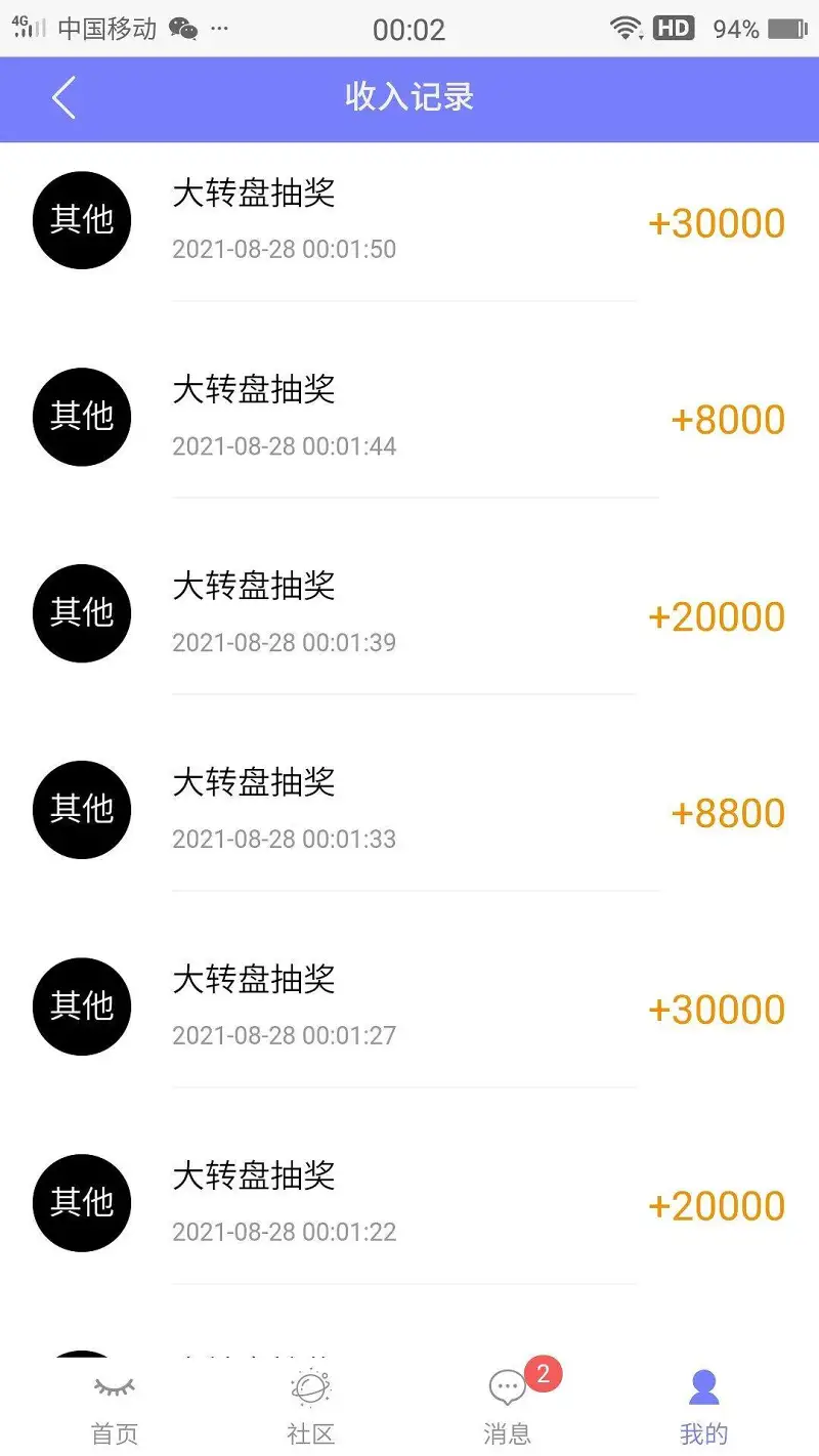用户交流,幸运转盘