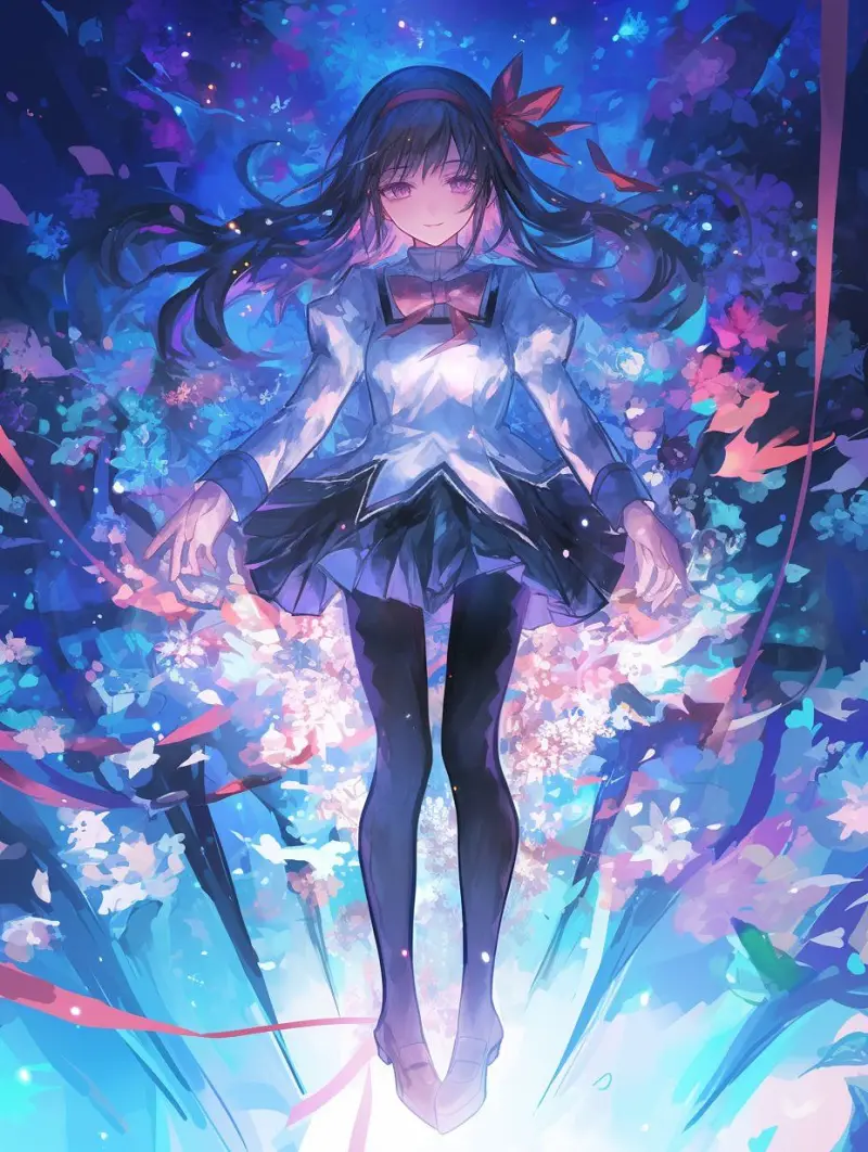 魔法少女小圆,魔圆,魔法少女,晓美焰,晓美炎,焰魔,动漫壁纸,动漫美图,美图,壁纸,绘画,插画,推特