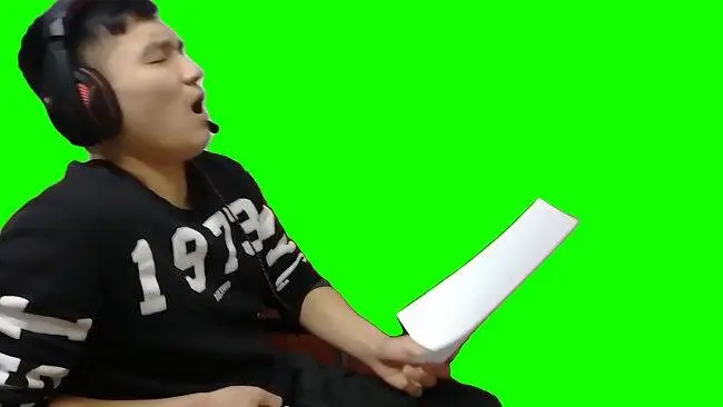 【绿幕素材】练习配音的ALEX