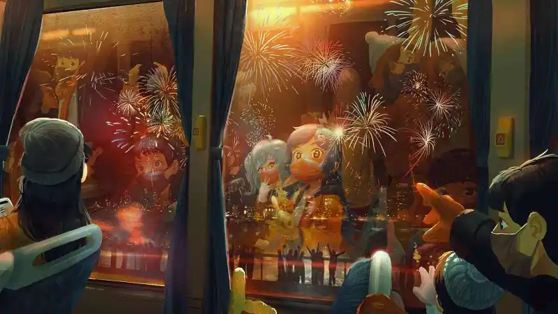 M站美图,壁纸,站娘,2022新年快乐