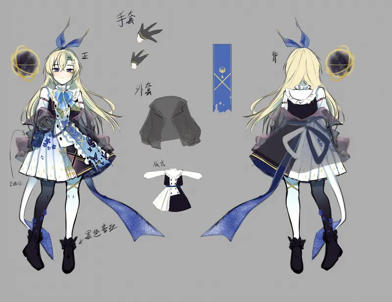 绘画创作,OC诞生计划,金发开朗空洞美少女