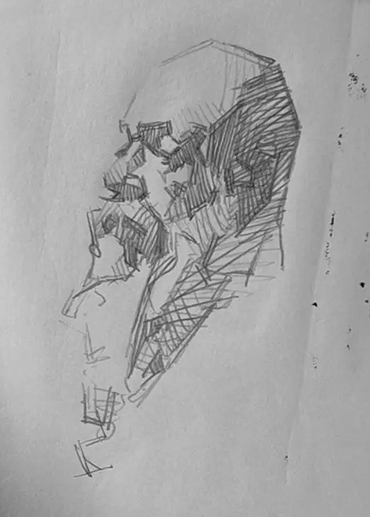 速写,手绘,摸鱼,速涂,每日一画,纸绘