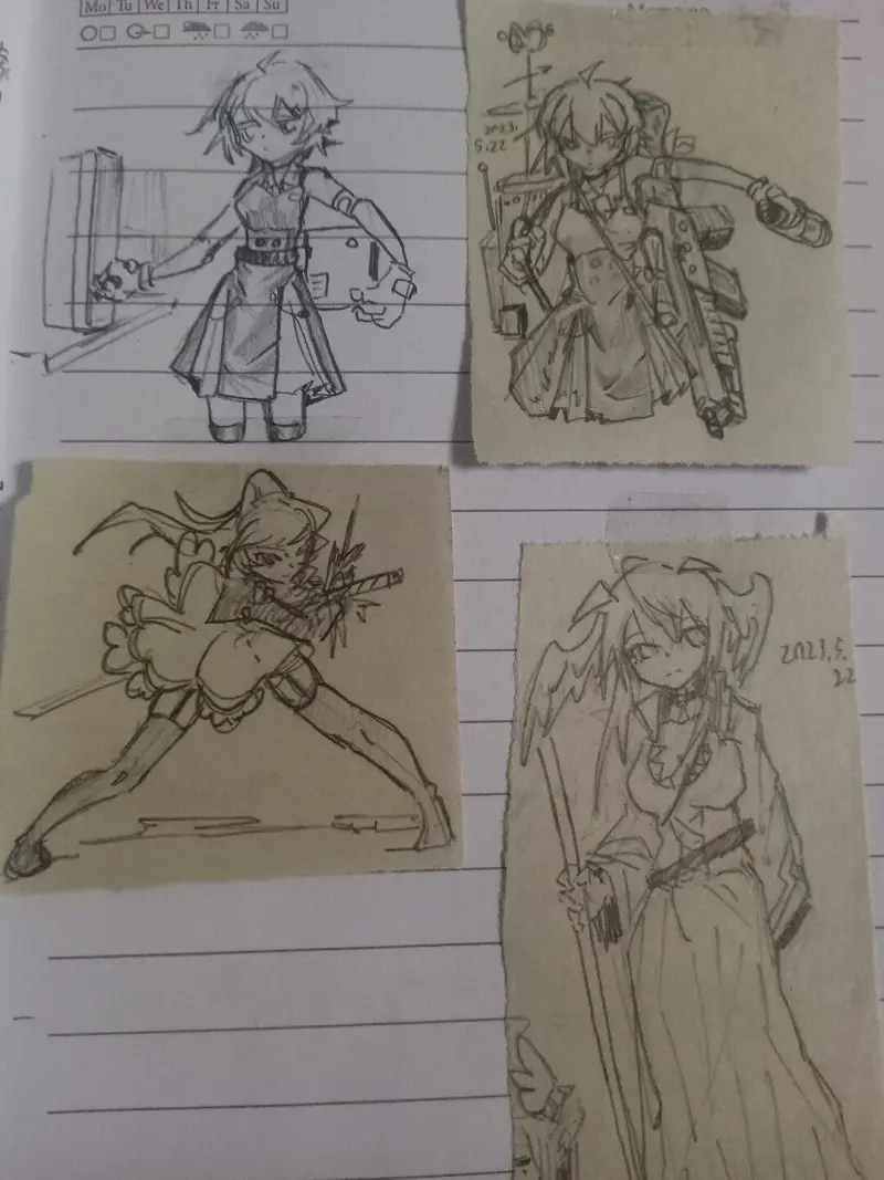 绘画创作,明日方舟,站娘