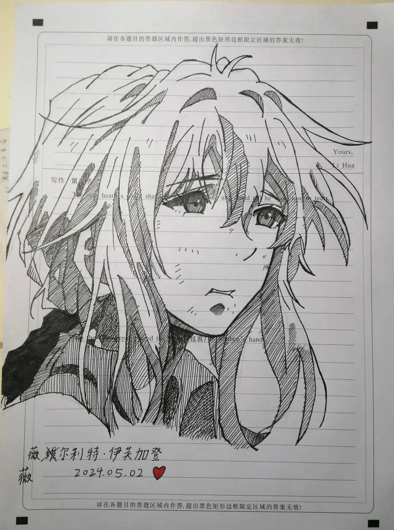 绘画创作,紫罗兰永恒花园,薇尔莉特