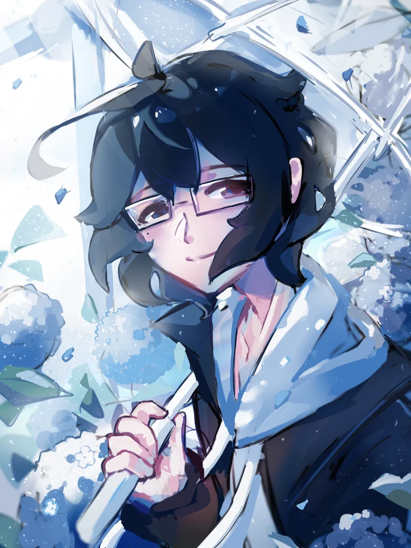 花开无尽夏，雨落有晴天(画)