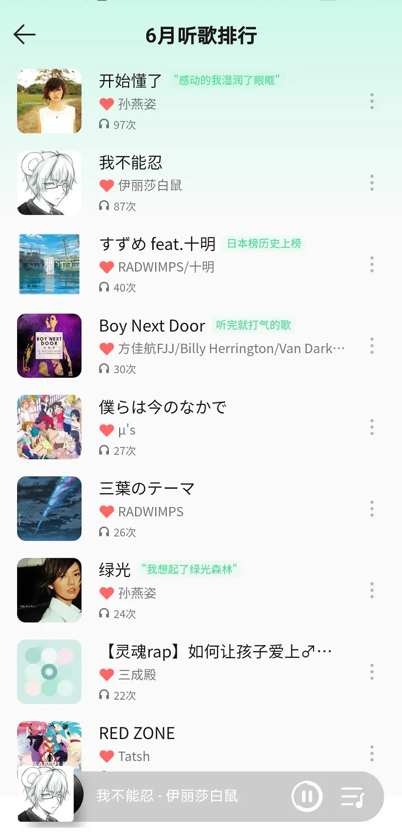 鬼畜,听歌,听歌记录