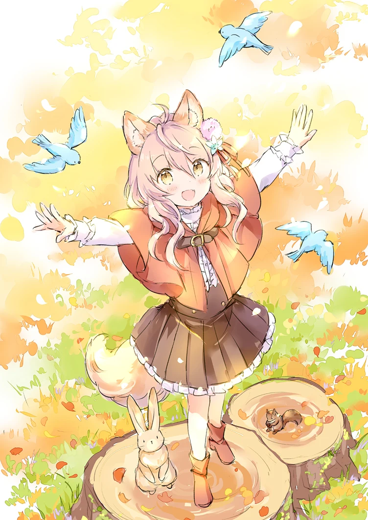 pixiv,二次元,绘画,壁纸,萌妹,兽娘,美少女