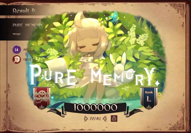 [Lanota] PURE MEMORY. [Master 14] Perfect Purified