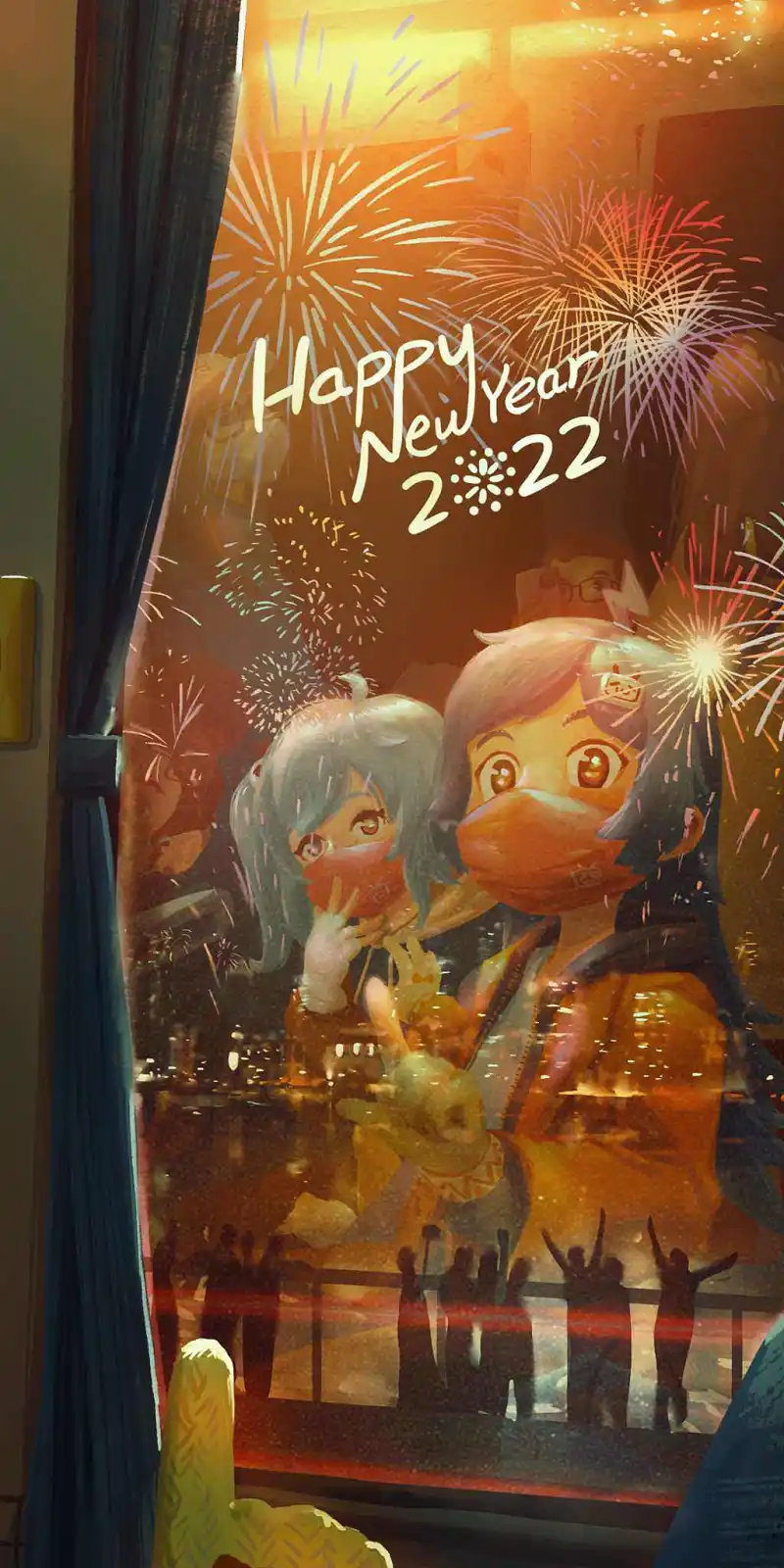 M站美图,壁纸,站娘,2022新年快乐