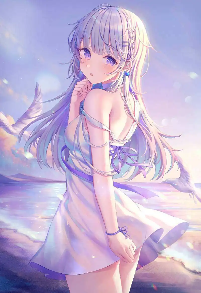 动漫专区,M站美图,黑长直,白毛,初音未来
