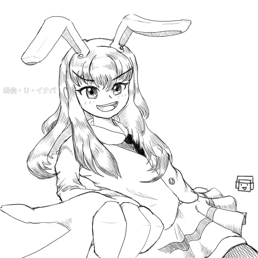一个自己画的铃仙～