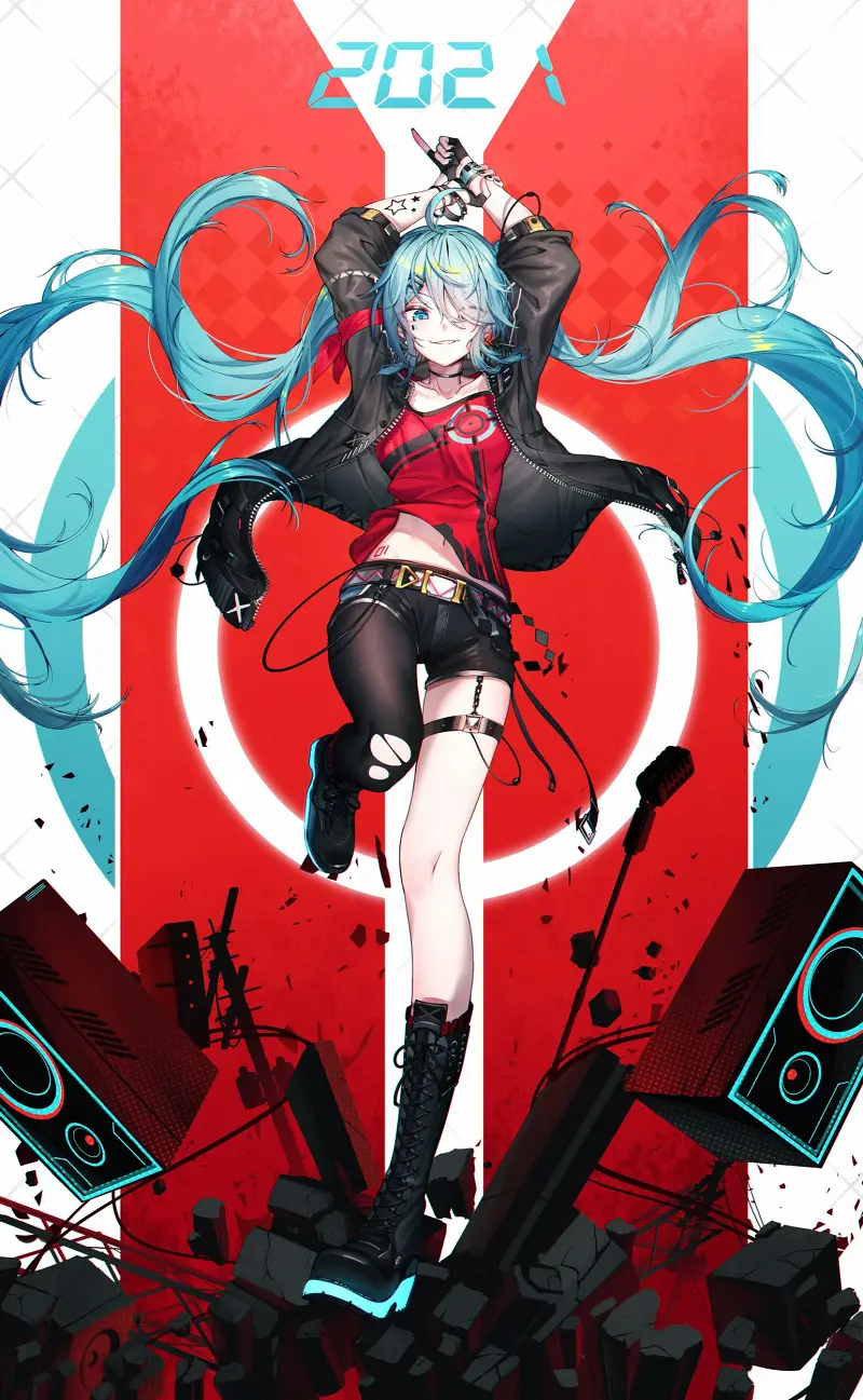 美图,hatsunemiku,初音未来,千夜,vocaloid,二次元,壁纸