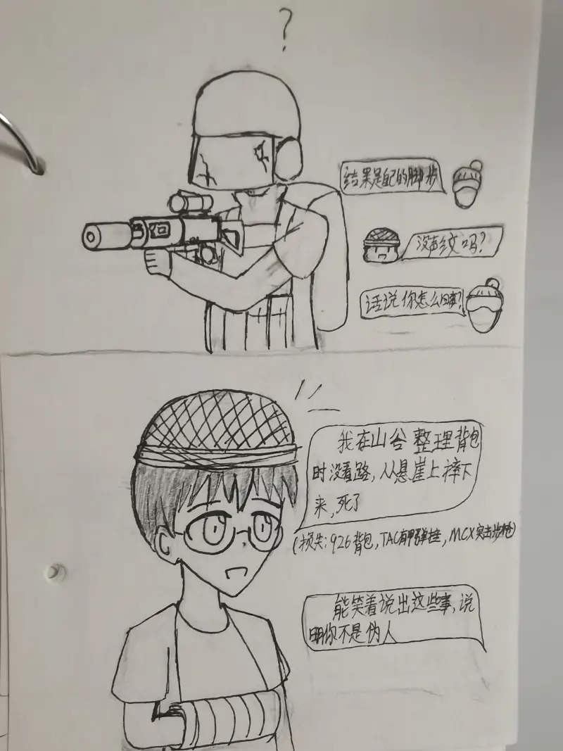 暗区突围,原创漫画