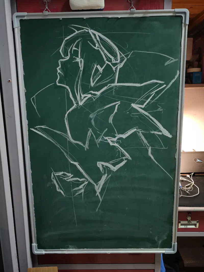 手绘,动漫,原神,速写,练笔,摸鱼,粉笔画
