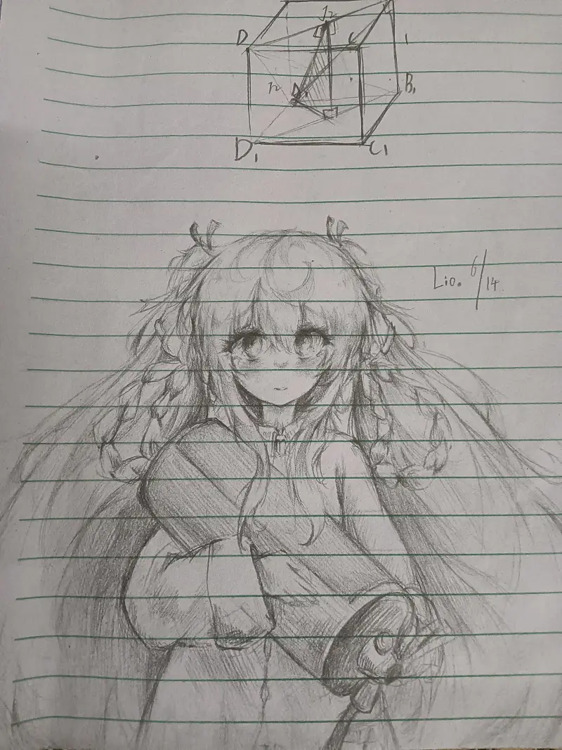 洛天依,绘画,摸鱼