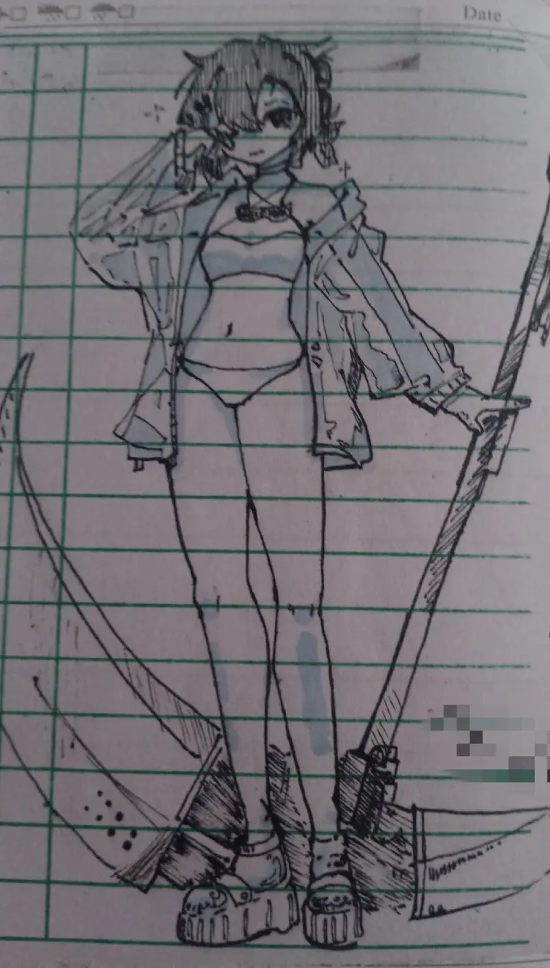 绘画创作,明日方舟,站娘