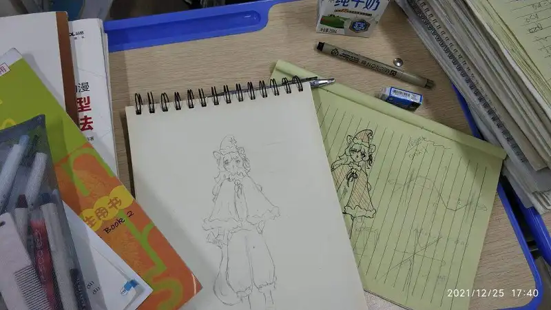 绘画创作,圣诞节,喵奈酱
