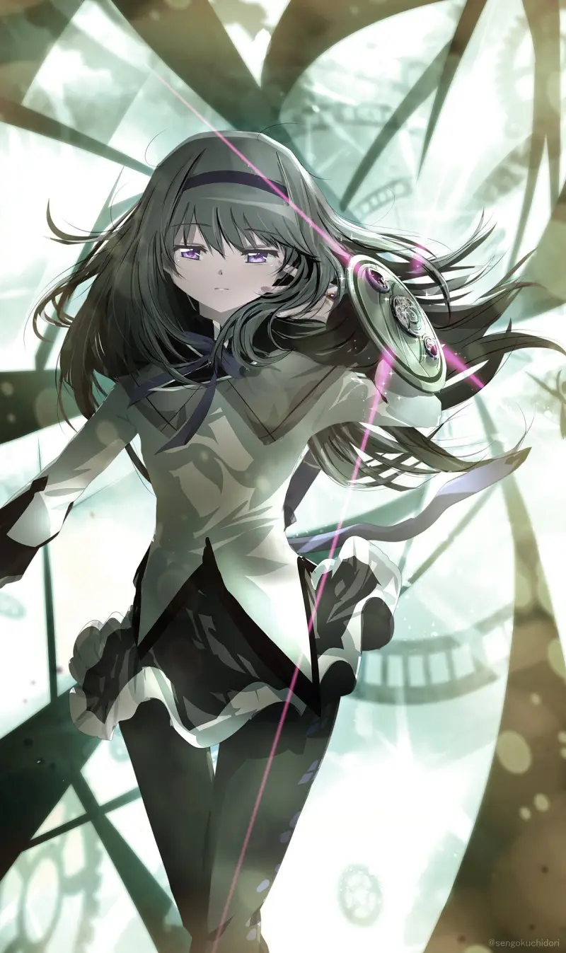 魔法少女小圆,魔法少女,鹿目圆,晓美焰,动漫壁纸,动漫美图,美图,壁纸,绘画,推特