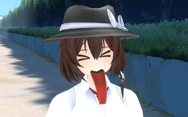 【东方MMD】咬领带的莲子，被发现了