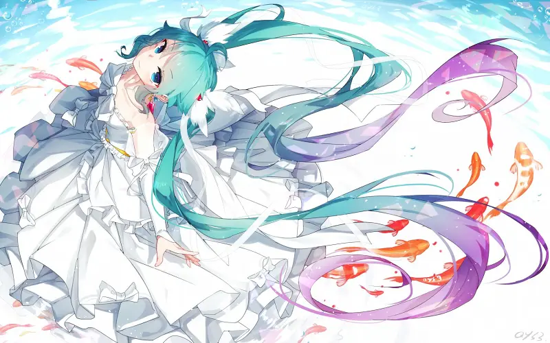 美图,hatsunemiku,初音未来,千夜,vocaloid,二次元,壁纸