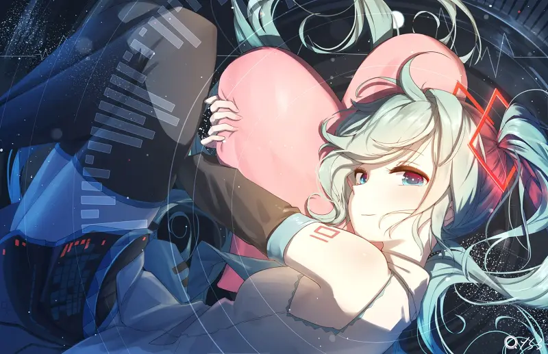 美图,hatsunemiku,初音未来,千夜,vocaloid,二次元,壁纸