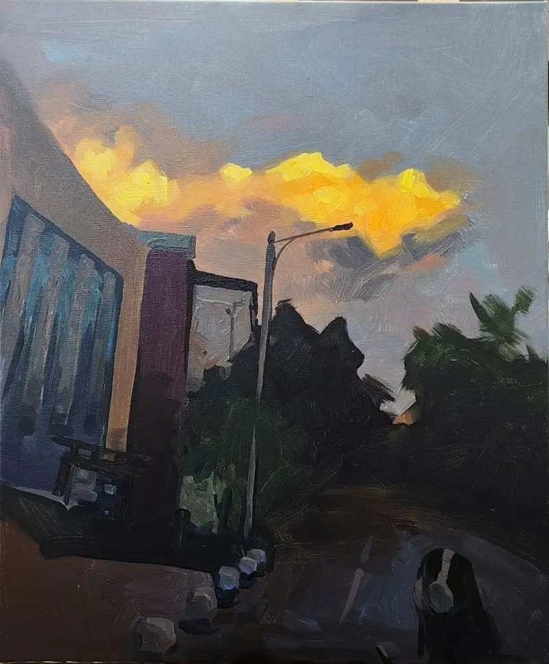 色彩练习,绘画,手绘,速涂,丙烯风景,色彩