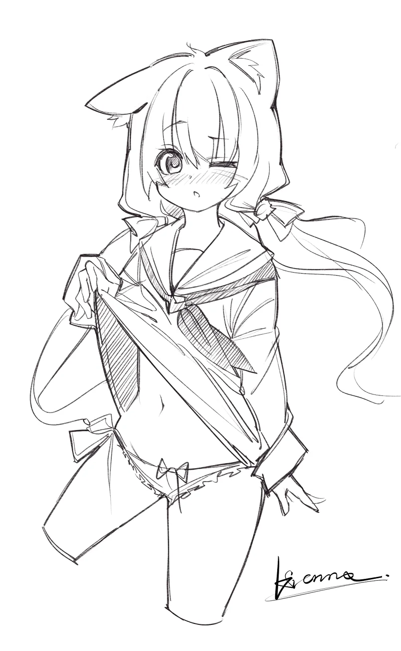生日快乐,猫娘,绘画,绘画创作,生日贺图