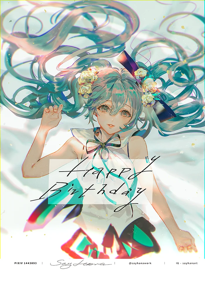 初音未来,插画,画师,像素,转载,P站,图集,高画质