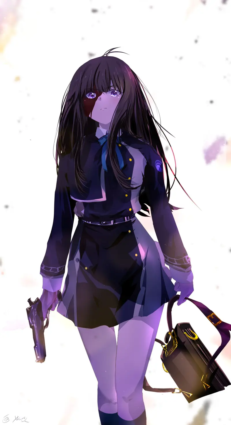 动漫美图,LycorisRecoil,莉可莉丝,动漫壁纸,井之上泷奈,锦木千束,美图,壁纸,绘画,插画,PIXIV,画师推荐