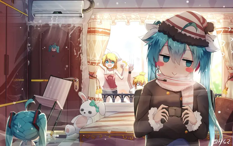 美图,hatsunemiku,初音未来,千夜,vocaloid,二次元,壁纸