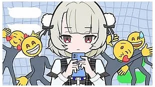 雨衣ちゃん、返信考え中 雨衣ちゃん、返信考え中