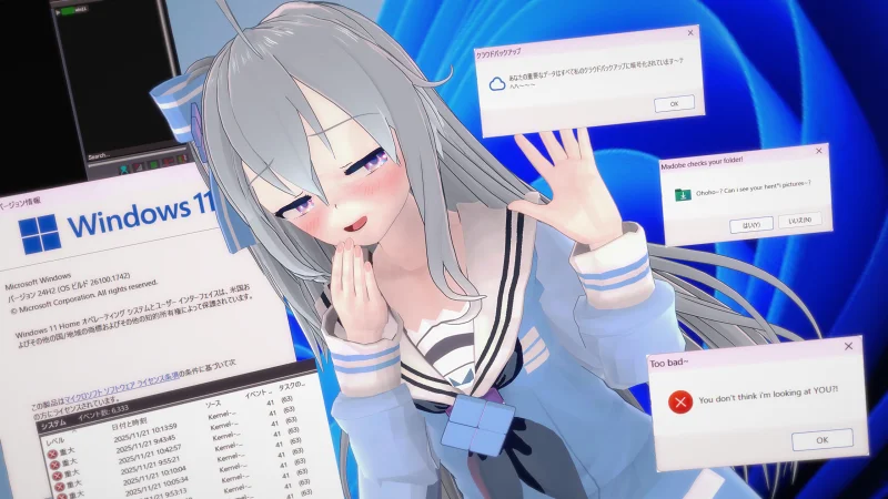 windows11,OS娘,win11娘,窗边一花