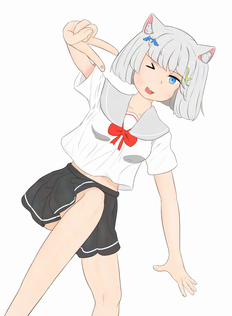 蓝发？白发？