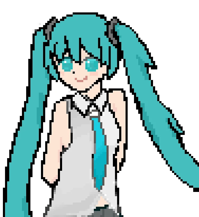 不事miku，事寂华（刚画的像素画）