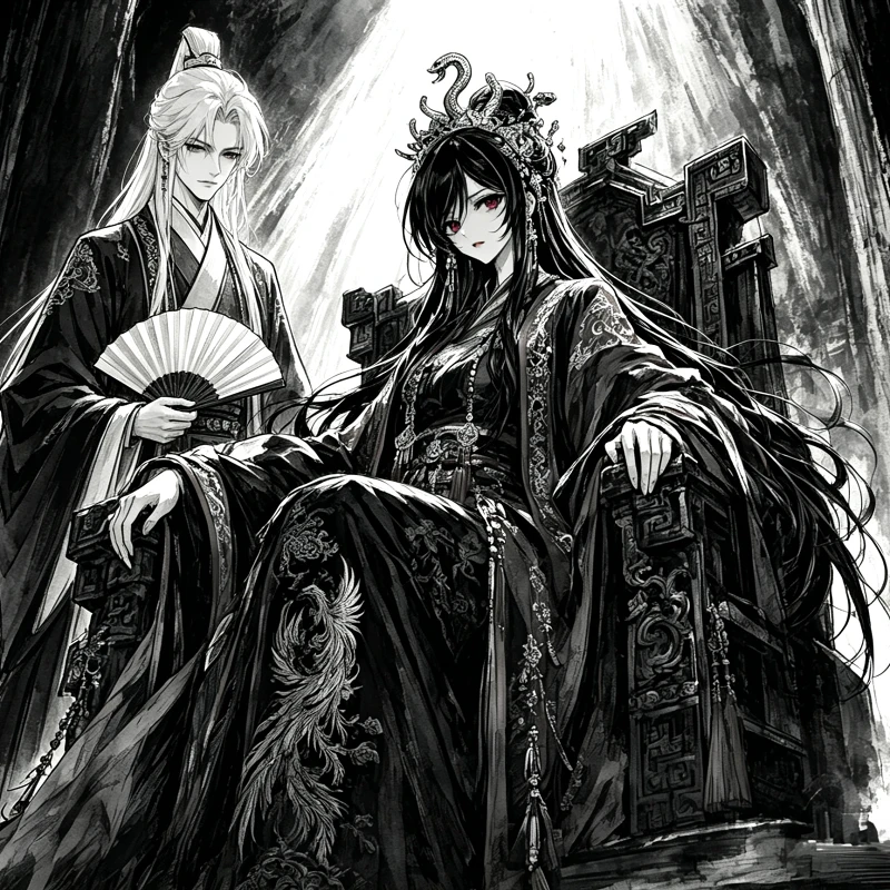 【插画】素蛇青金记：魔教教主素白白（素蛇））