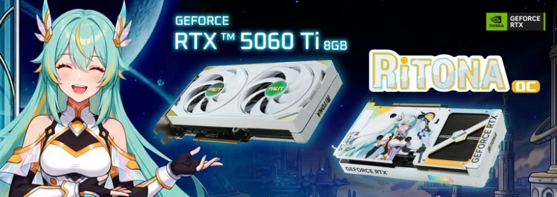 同德9月18日发布RTX 5060 Ti 8GB RiTONA OC二次元主题显卡