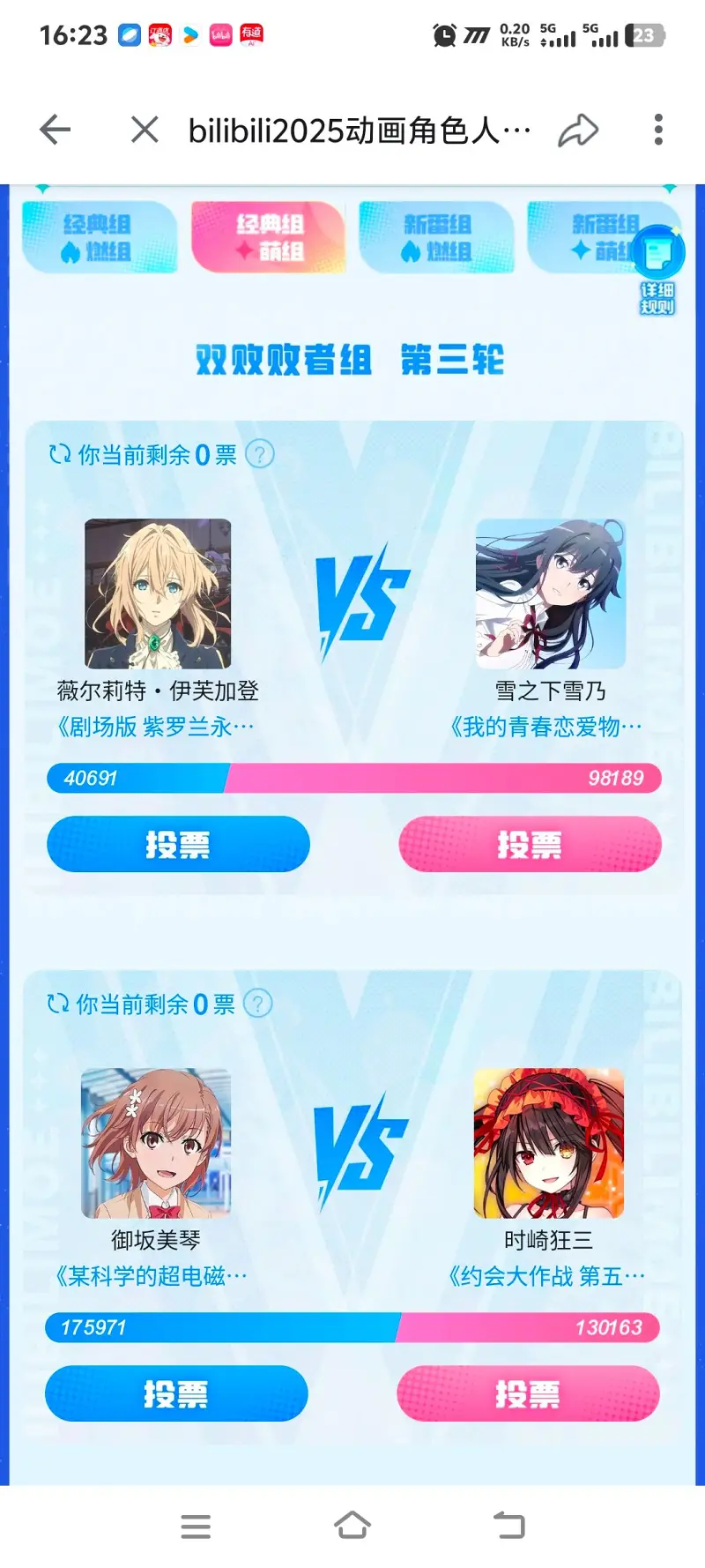 b萌御坂美琴四点档票数暴增