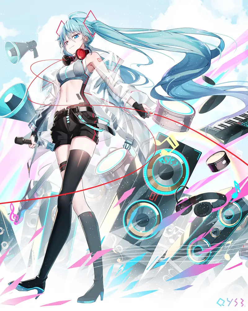 美图,hatsunemiku,初音未来,千夜,vocaloid,二次元,壁纸