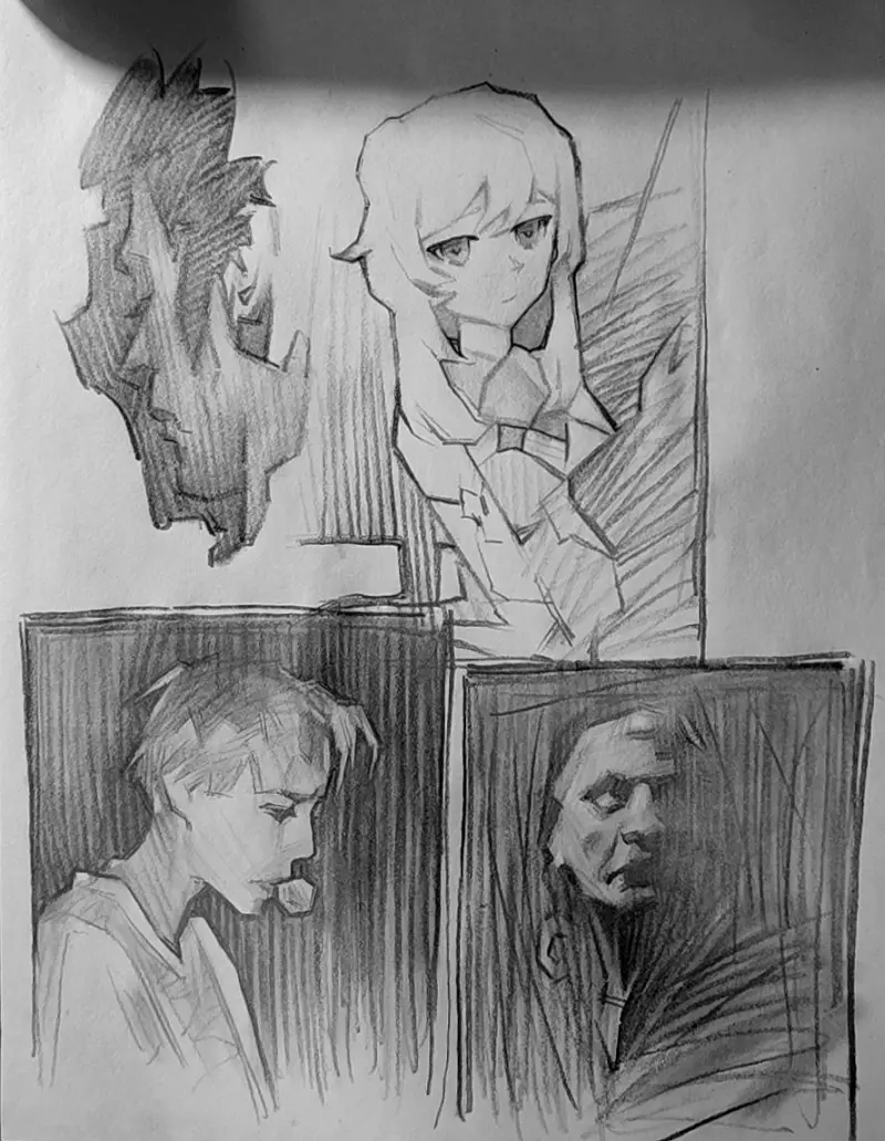 练笔,速涂,手绘,摸鱼,绘画,速写