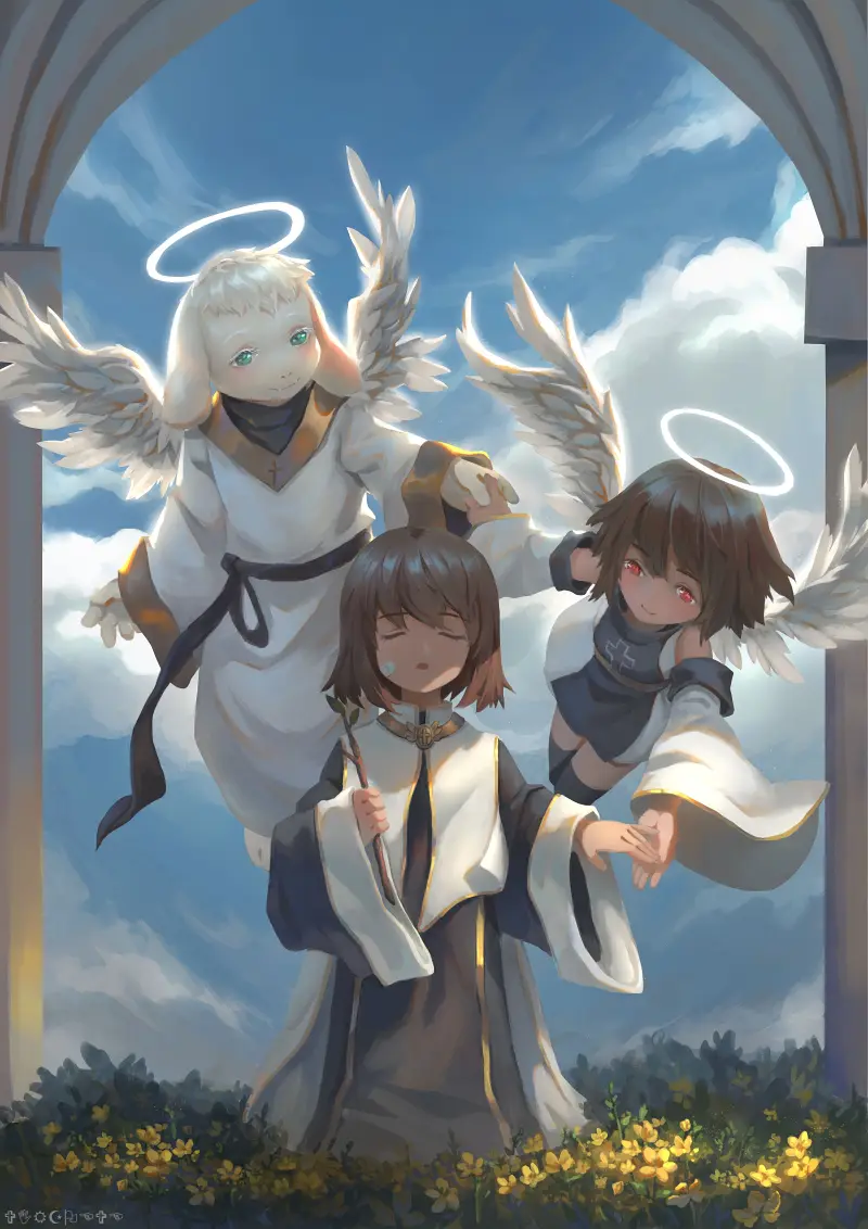 Undertale,firsk,chara,传说之下,FlowerFell,sans,fellsans,衫福,美图