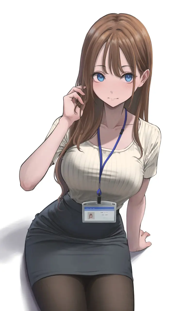 工作时的她😍