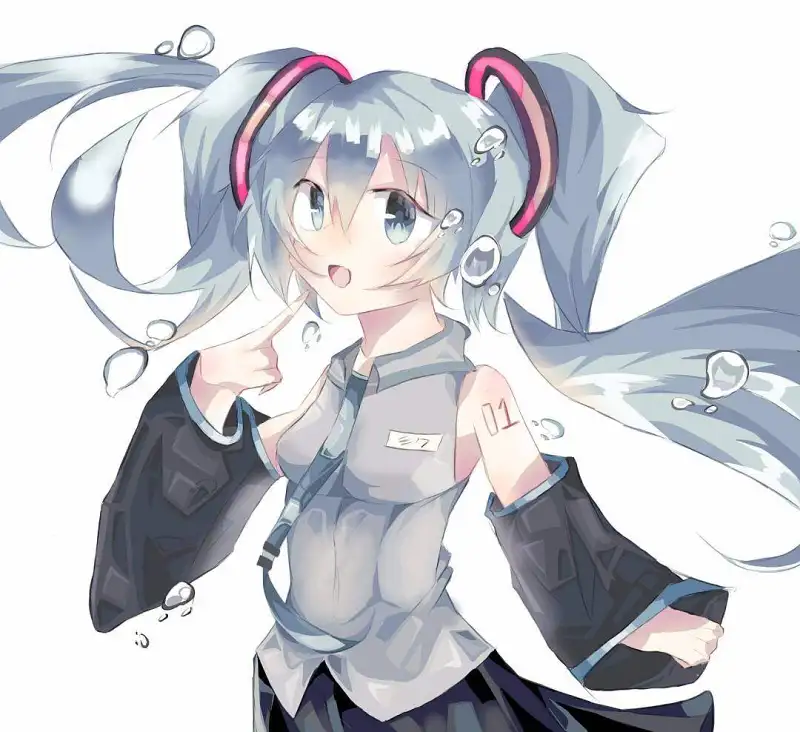 以前画的miku(｀ω´*)