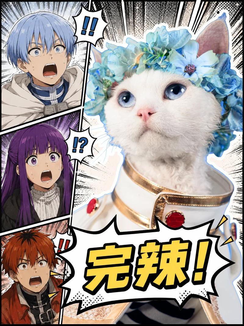完辣！芙莉莲变成猫辣！
